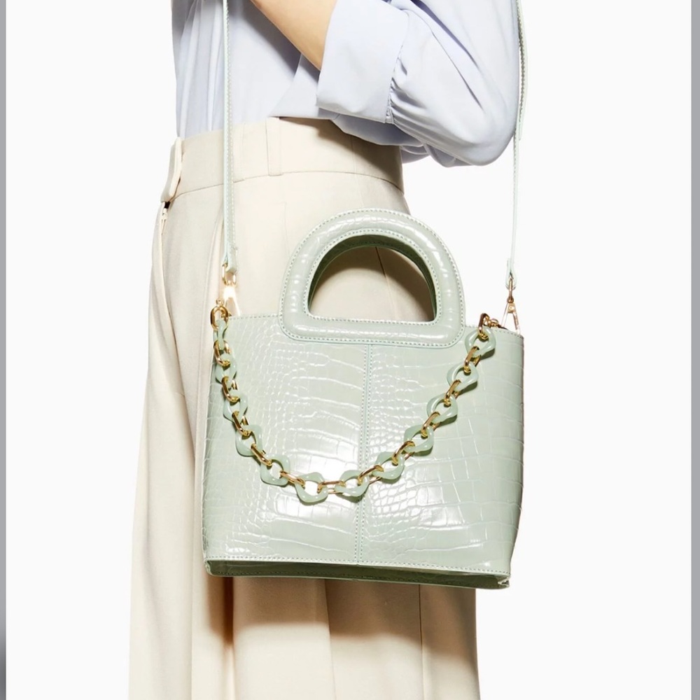Topshop Tia Faux Croc Bag
